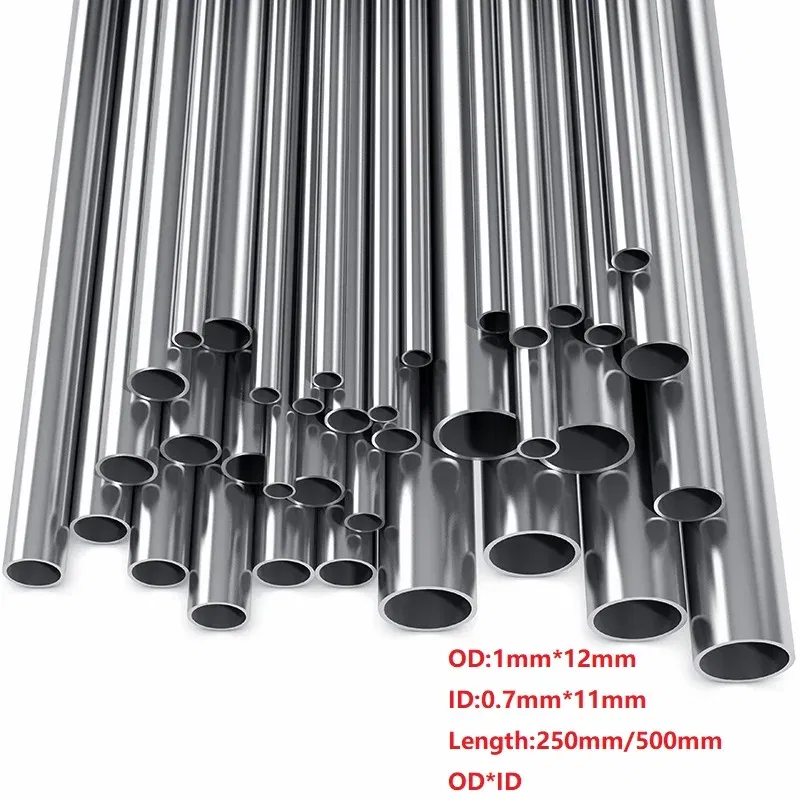 Specification: DN15, Length: 45cm - 1-10pcs 304 Stainless Steel Round Capillary Seamless Straight Tube 1mmx0.7mm 4x3mm6x4mm8x6mm10x8mm10x9mm12x11mm 250mm/500mm Long