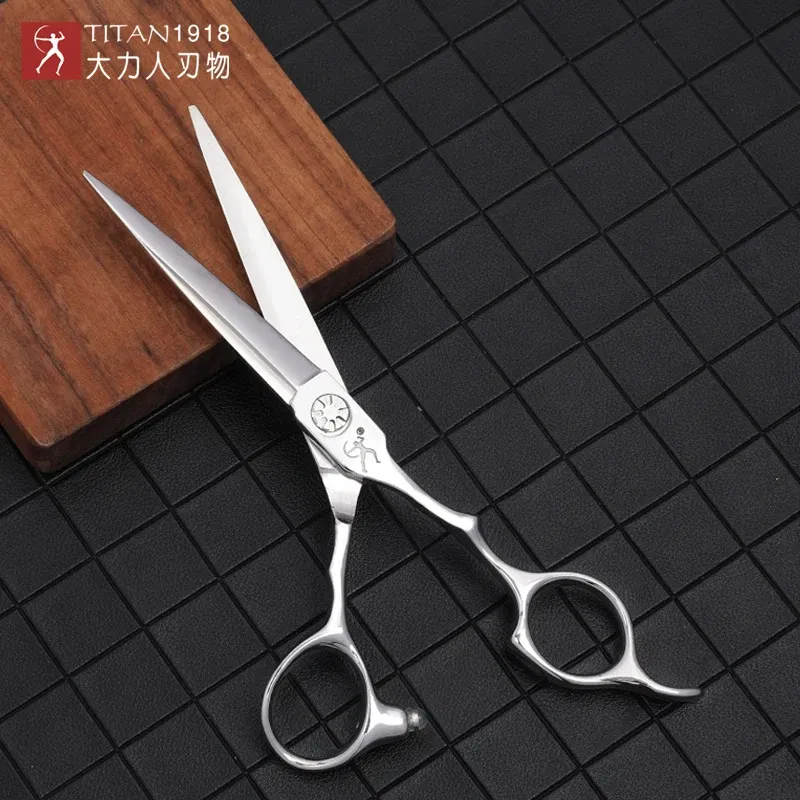 Color: Silver - Titan professional hairdresser's barber set of scissors cutting Hairdressing salon scissors sharp tools 5.5inch 6.0inch