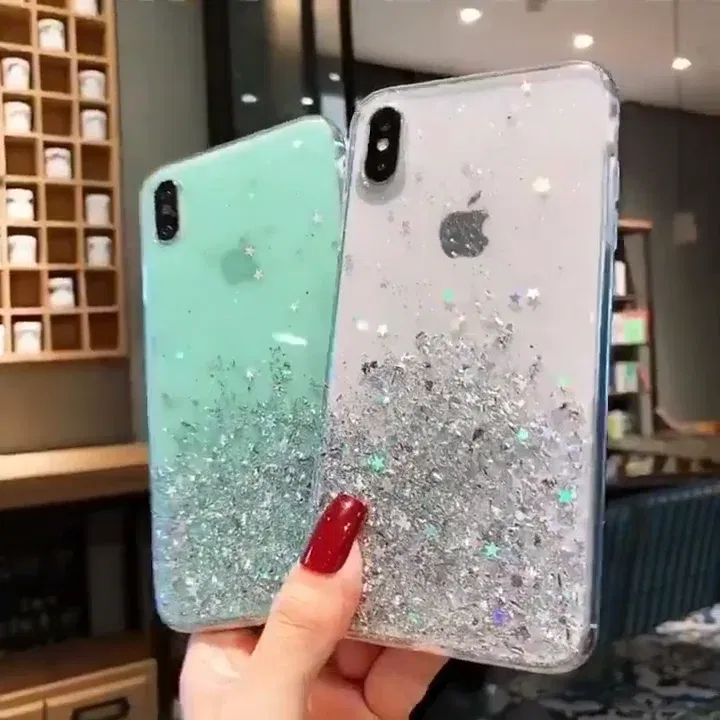 Color: black, Compatible-Phone Models: For iPhone 14 Plus - 16 Pro Max, Epoxy Resin Case, iPhone 15 Case with Sequins, Epoxy Case, iPhone 14 Case, Glitter Girls Designs, 13 Pro Max, 15Pro