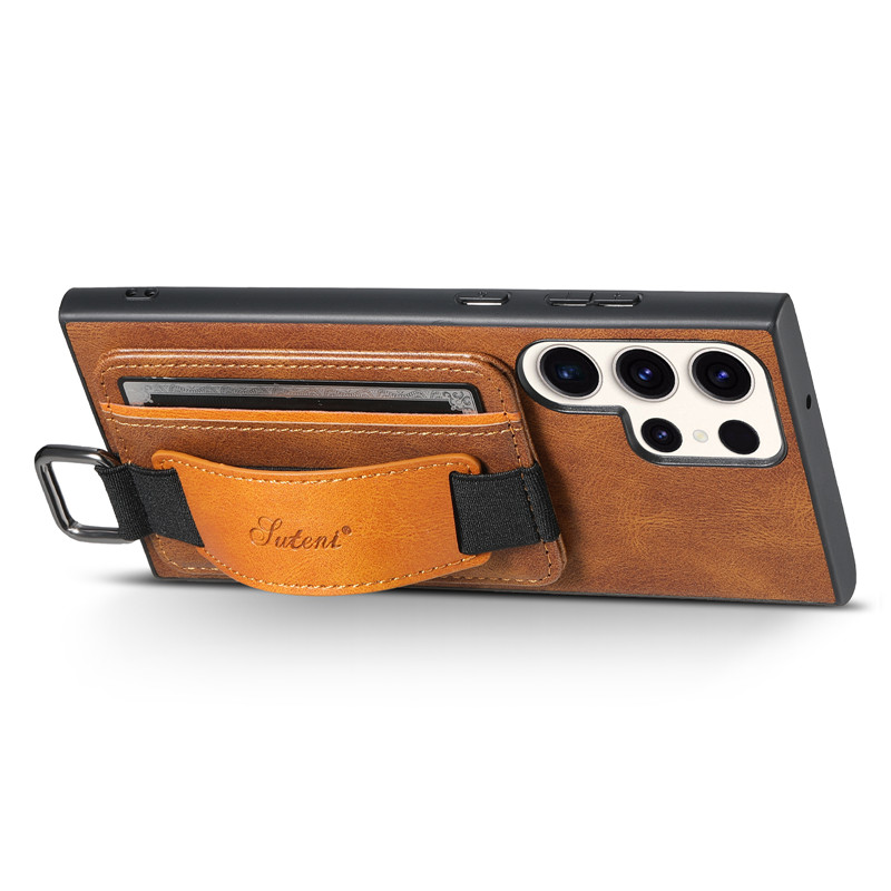 Color: Brown, Material: PP - Leather Wallet Phone Case For Samsung Galaxy S24 S23 S22 FE Ultra Plus A53 A54 A13 A14 A24 A34 Note20Ultra Card Holder Cover