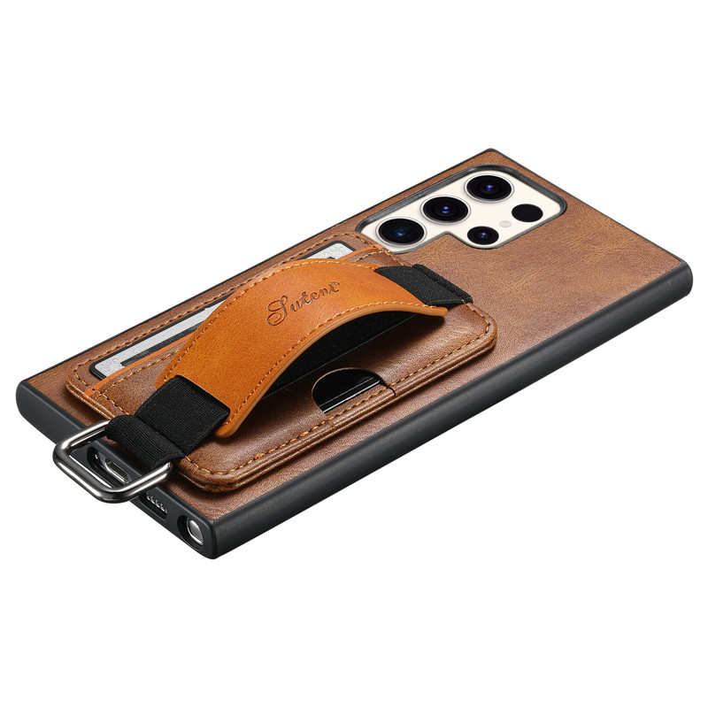 Color: Brown, Material: PP - Leather Wallet Phone Case For Samsung Galaxy S24 S23 S22 FE Ultra Plus A53 A54 A13 A14 A24 A34 Note20Ultra Card Holder Cover