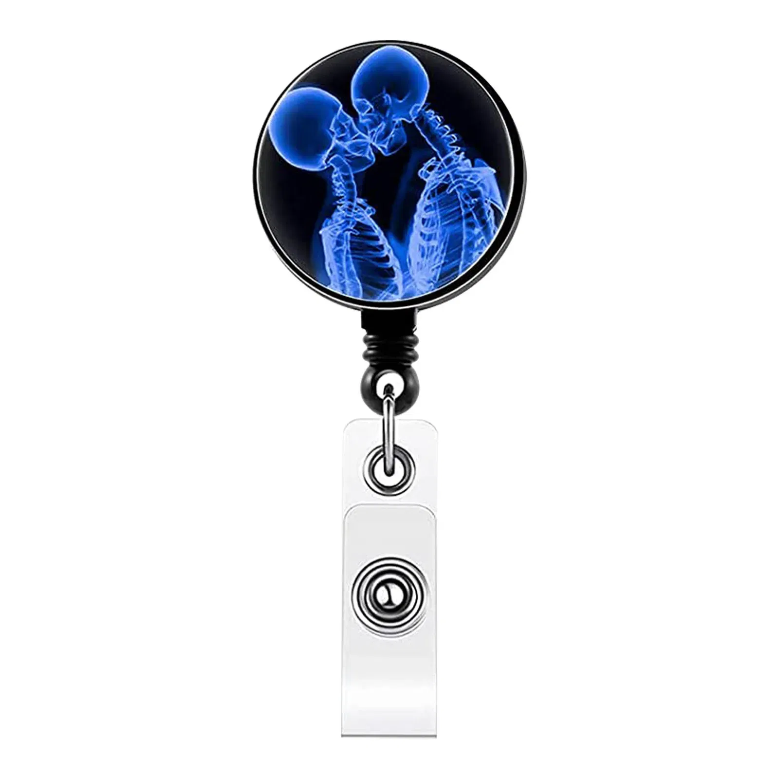 Color: DARK COFFEE - X-Ray Badge Reel Retractable Radiology Badge Reel Holder Ct Rays Nurse Doctor Student Card Reel Clip Office Supply Recoil Badge