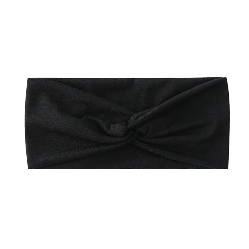 Color: black, Ships From: CHINA - Pilates Elastic Hair Bands Yoga Headband Running Cycling Sweatband Turban Makeup Hair Hoop Makeup Headwrap Women