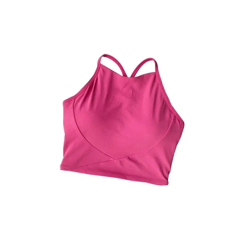 Color: AZURE, Size: L - Summer Sports Underwear Women's Fitness Running Camisole Shockproof and Sagging Sexy Beauty Back Yoga Bra Quick Drying