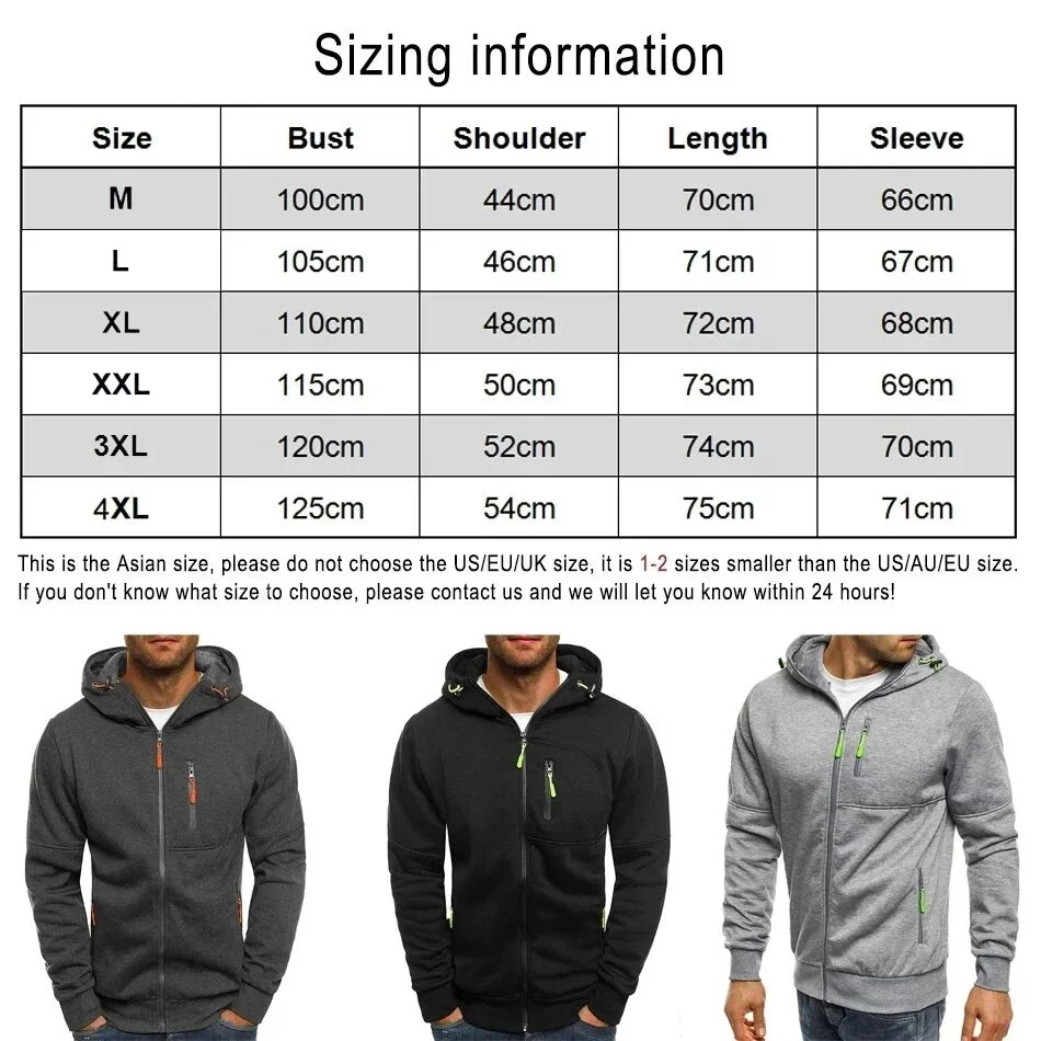 Color: Beige, Size: L - Men's Hooded Jacket with Pocket Zipper, Customized Image Text with Personalized Logo, Casual Sports Streetwear, Men's Wool Sweat