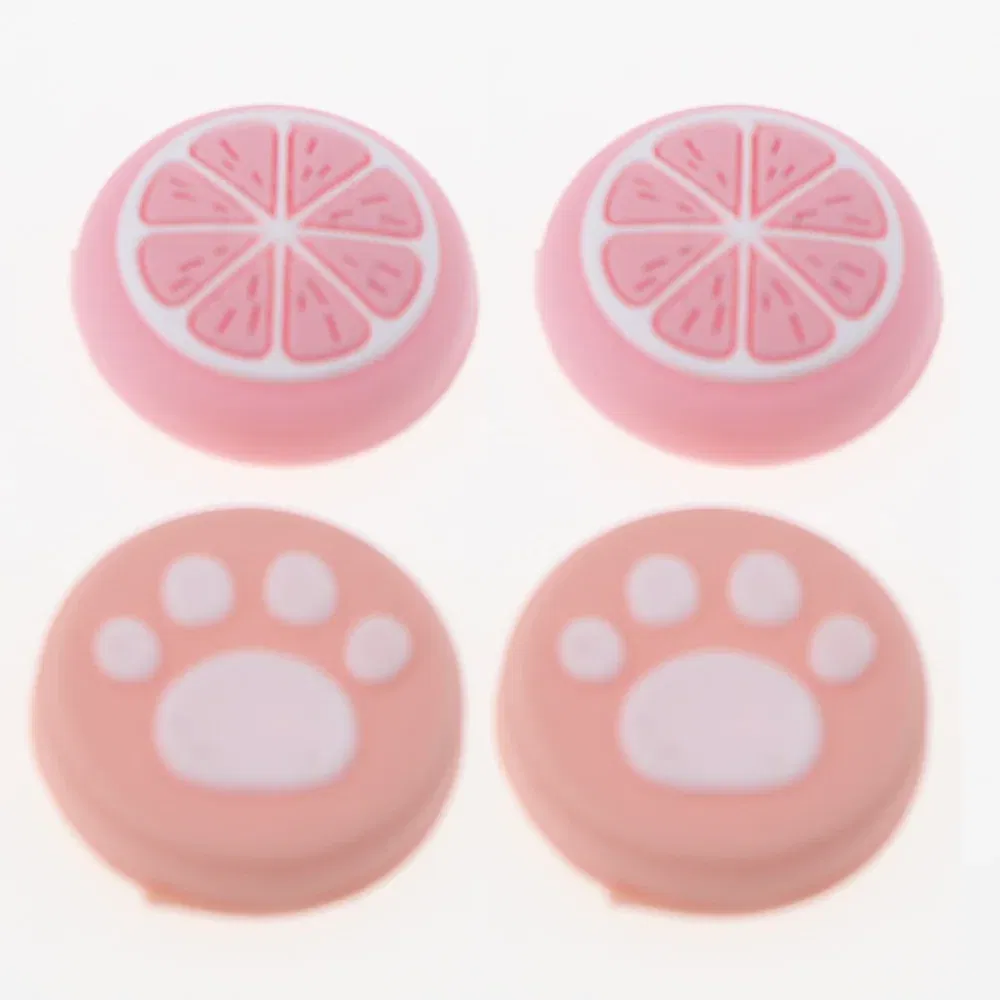 Color: Dark Blue - 2pcs Cherry Pink Lemon For Nintendo Switch Lite OLED Analog Thumb Grip Nintend Swith Joy Con JoyCon Controller Joystick Cap Game