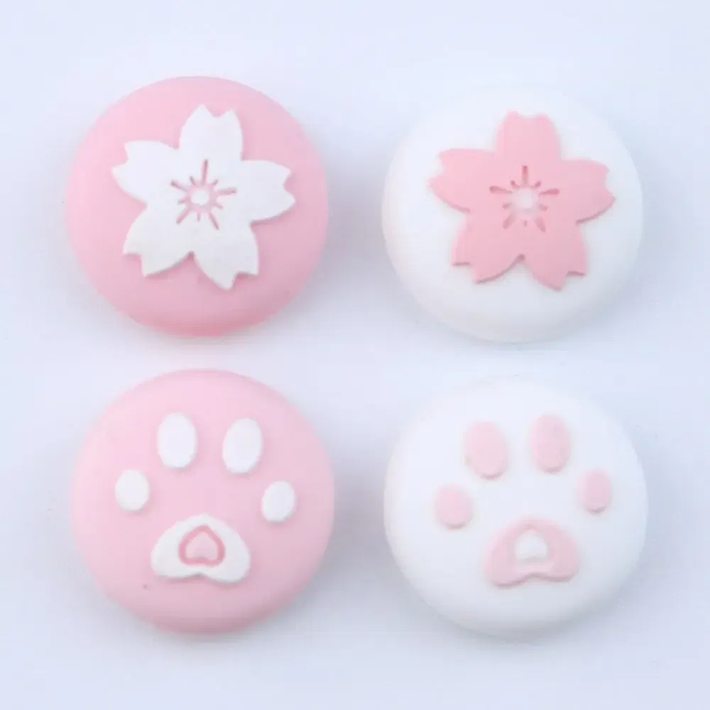 Color: Dark Blue - 2pcs Cherry Pink Lemon For Nintendo Switch Lite OLED Analog Thumb Grip Nintend Swith Joy Con JoyCon Controller Joystick Cap Game