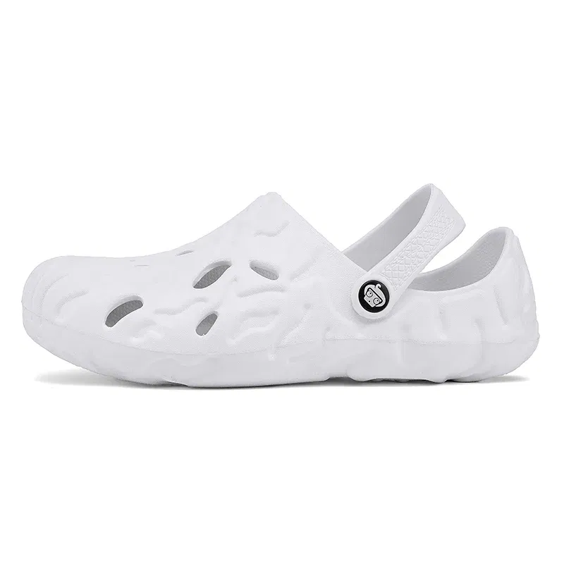 Color: Orange, Shoe Size: 40 - Men Summer Slippers Thick Sole Mens Clogs Sandals Hollow Breathable Flip Flops Sandals Shoes Fashion Beach Slippers