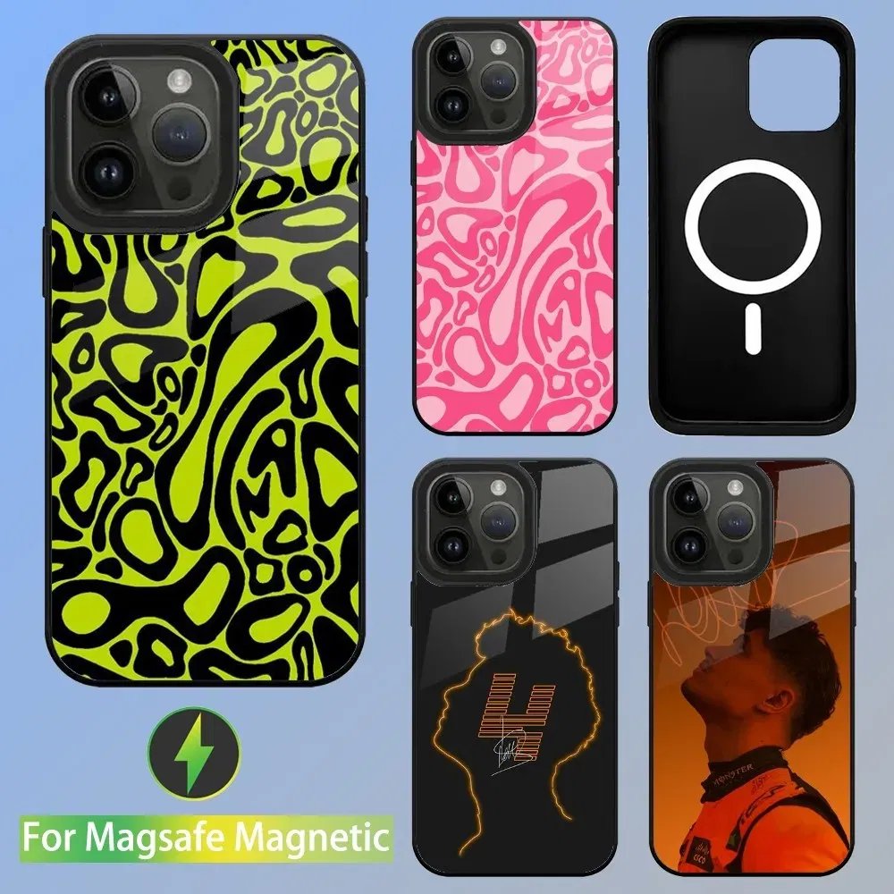 Color: Clear, Material: ABS - F1 Formula 1 L-Lando Norris Phone Case For iPhone 16,15,14,13,12,11,Plus,Pro,Max Mini Magsafe Magnetic Wireless Charging