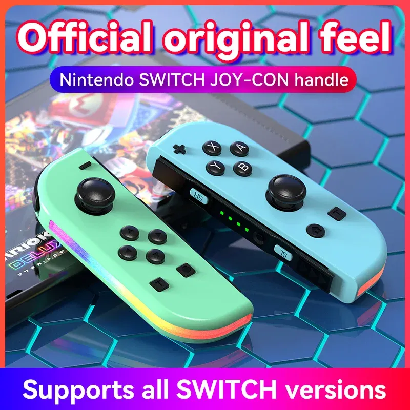 Color: PURPLE - STORM WYRM Bluetooth Joystick for Switch NS Game Left and Right Wireless RGB With Light Small Handle JOY-02