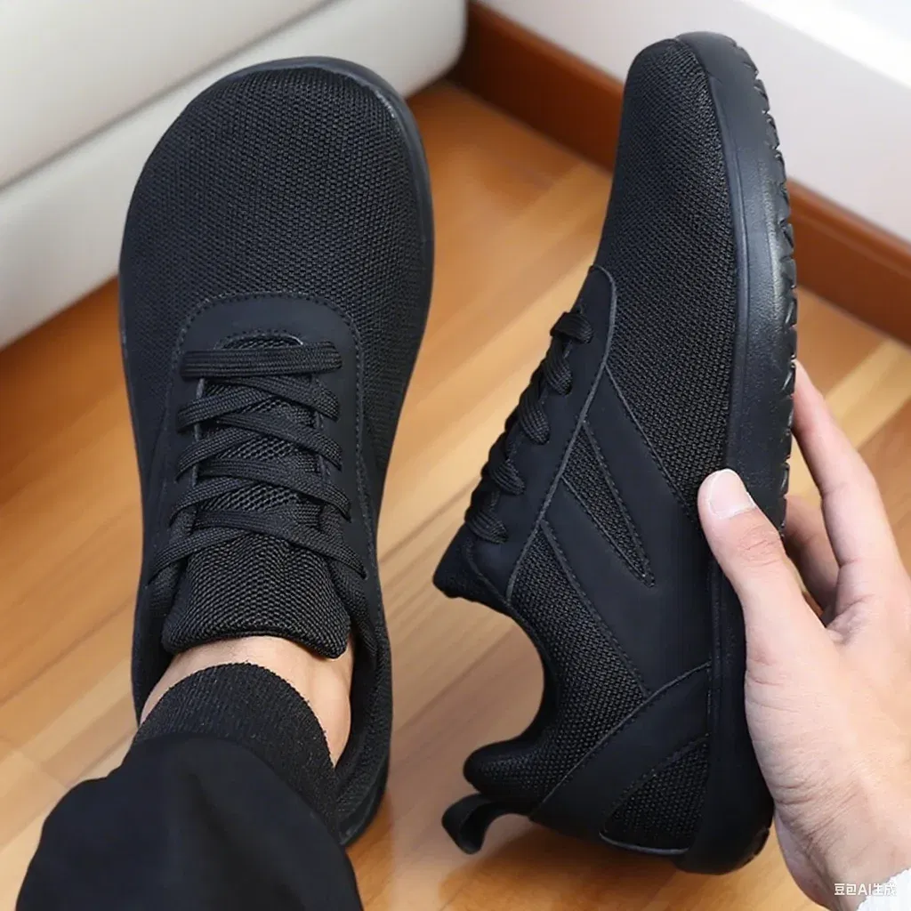 Color: GRAY, Shoe Size: 40 - Mesh Barefoot Shoes Men's Wide Toe Minimalist Sneakers Lightweight Breathable Casual Shoes Designer Running Shoe Casual Sneakers