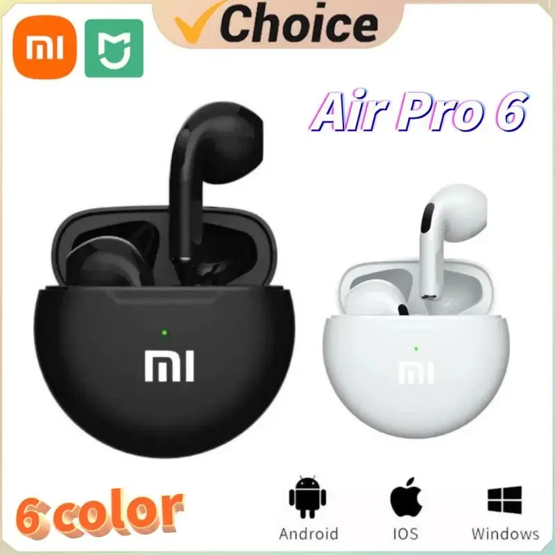 Color: WHITE, Ships From: CHINA - Mijia Xiaomi Air Pro 6 TWS Wireless Bluetooth Headset Mini Pods Earbuds Earpods Earphone For Android IPhone Headphones Original