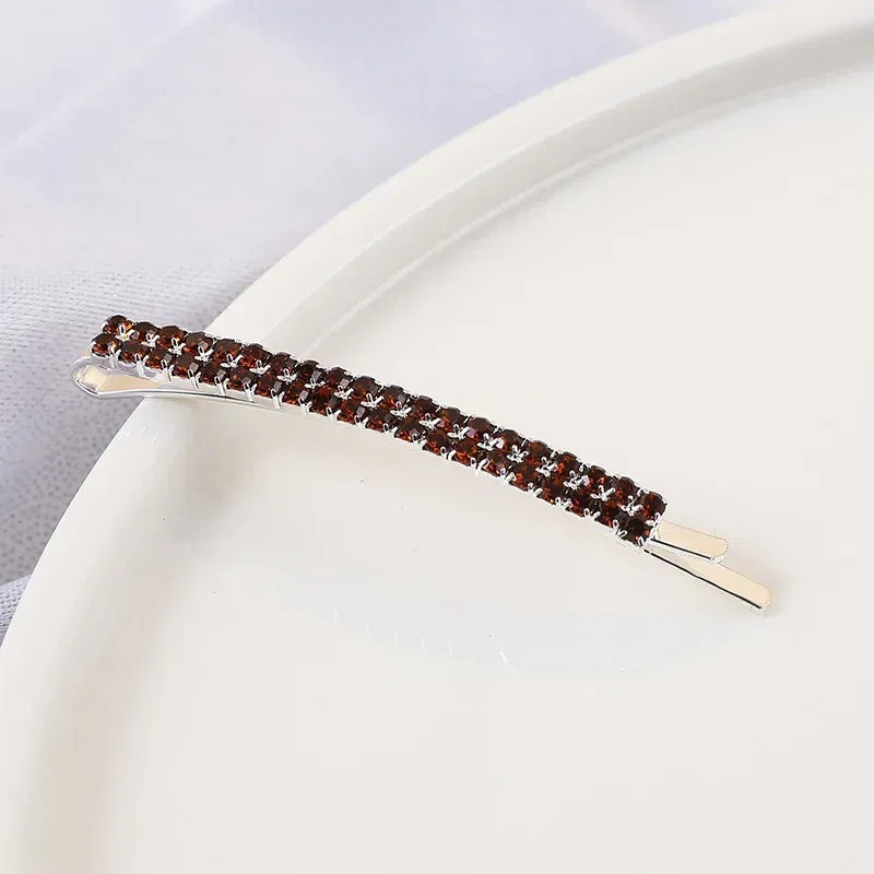 Color: Brown, Ships From: CHINA - 2020 New Elegant Rhinestone Hairpins Women Girls Hair Clips Pin Accessories Hair Ornaments Hairclip Hairgrip Barrettes Headdress