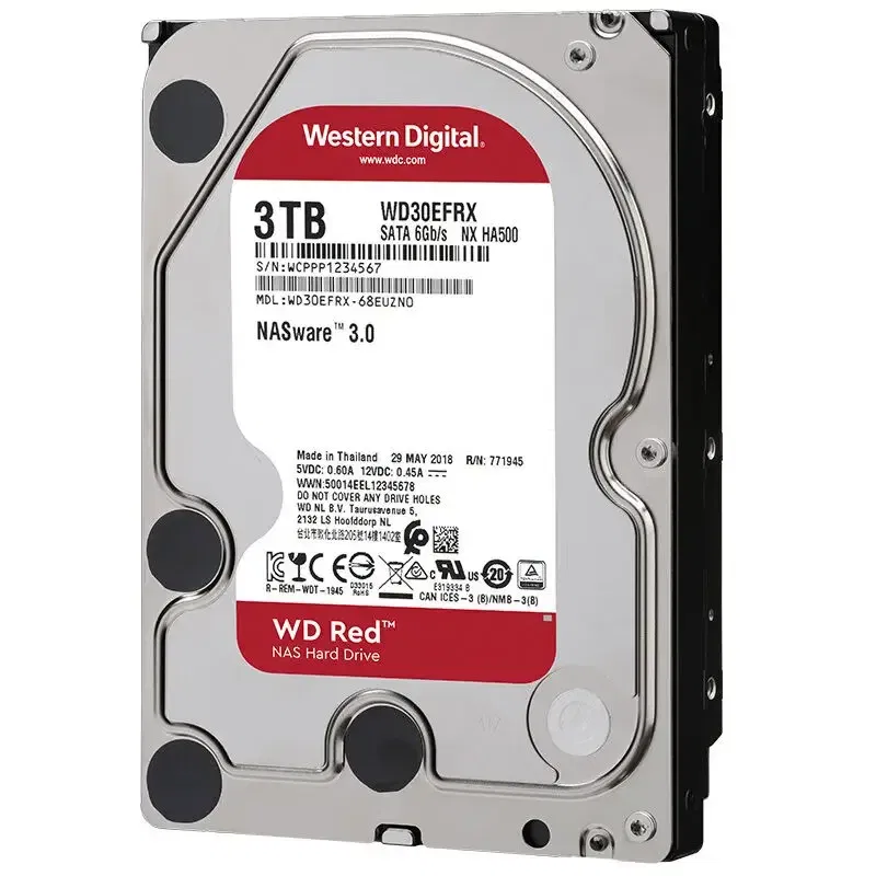 Capacity: 4TB - Original Western Digital WD Red NAS 4TB 3TB 3.5" Internal Hard Drive HDD SATA 6GB/S 2TB 1TB SATA 64 MB Cache HDD For Desktop