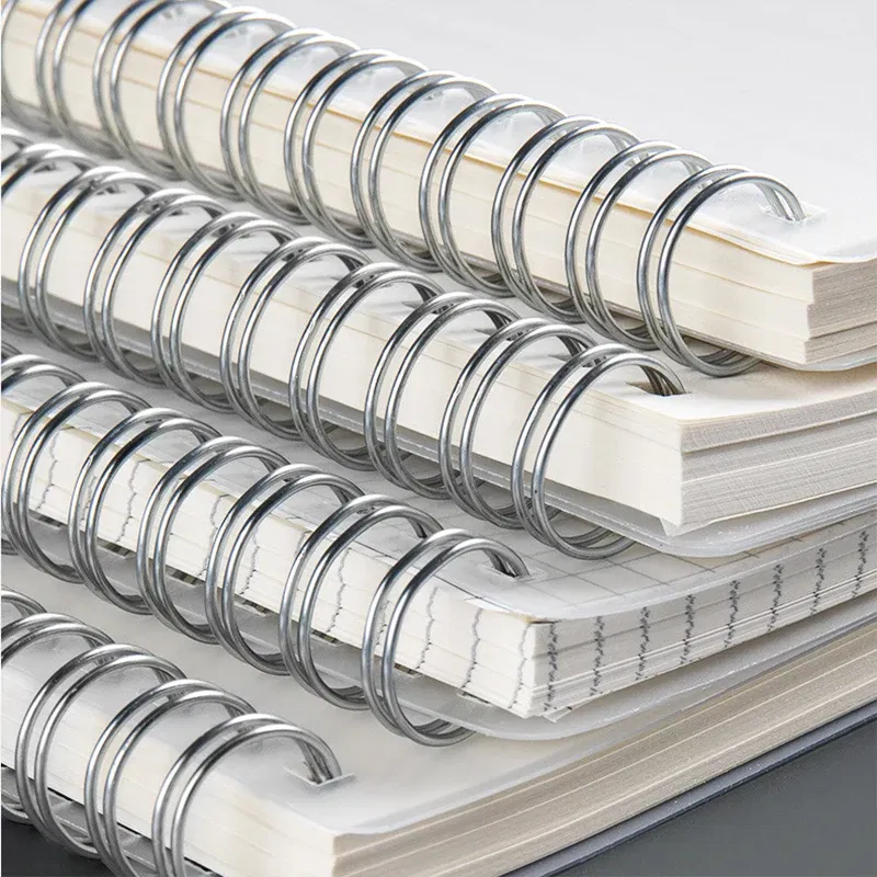 Color: WHITE, Size: B5 - A4 A5 B5 Spiral book coil Notebook To-Do Lined DOT Blank Grid Paper Journal Diary Sketchbook For School Supplies Stationery