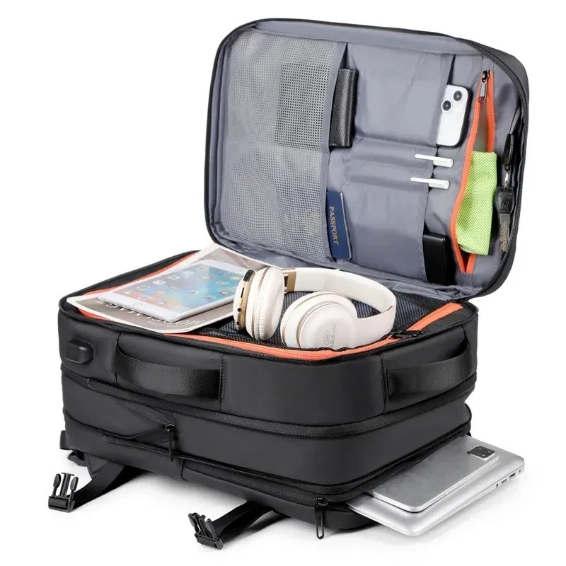 Lightweight Business Large Capacity Vacuum Compressed Backpack for Men - Expandable Travel Vacuum Backpack for Men