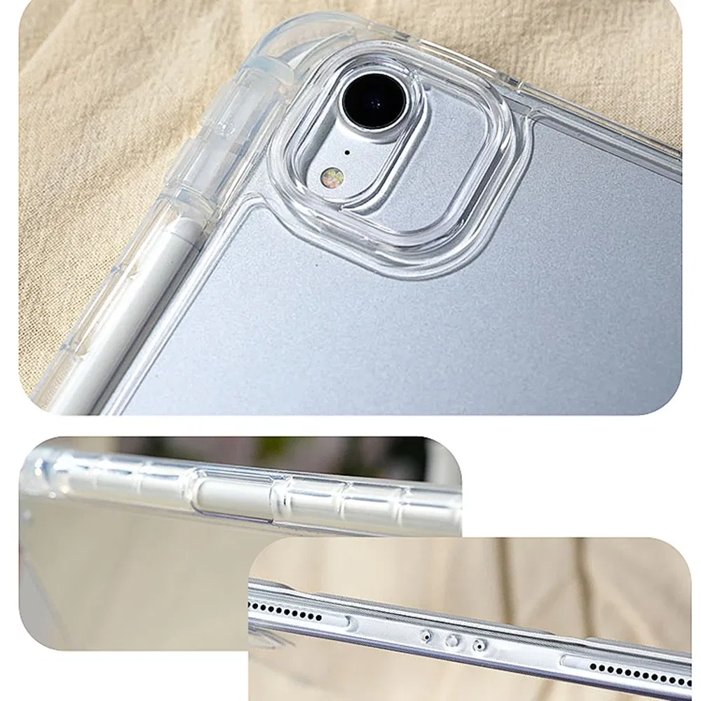 Color: GRAY, Size: Thirteen - For 2025 iPad Air 11 Case iPad 10th Generation 11th A16 9th Cover Gen iPad Pro11 4 5 10.9in 12.9 M2 M3 M4 Pencil Holder Case