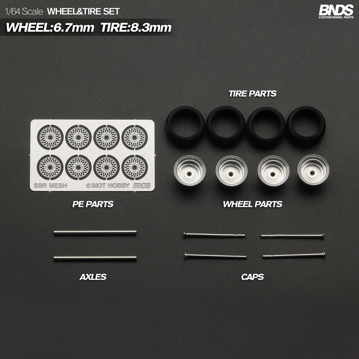 Color: Gold, Ships From: CHINA - 1/64 Alloy Wheels With Rubber Tires By BNDS 64053/64088 Assembly Rims Modified Parts for Model Car Refitted VIP Style