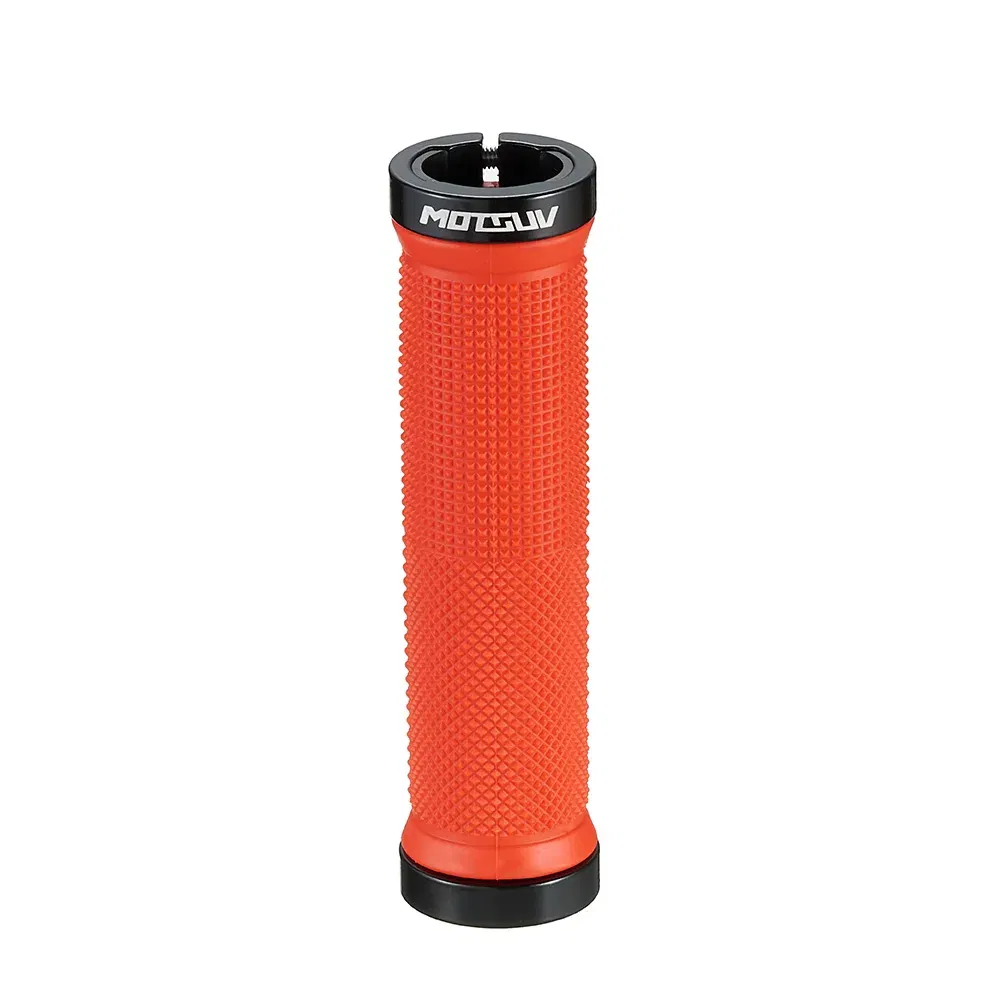 Color: Red - MOTSUV Bicycle Grips MTB Cycling Alluminium Alloy Lockable Handle Grip Anti Slip Grips for MTB Bike Handlebar Bicycle Parts
