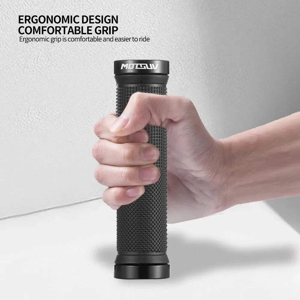 Color: Red - MOTSUV Bicycle Grips MTB Cycling Alluminium Alloy Lockable Handle Grip Anti Slip Grips for MTB Bike Handlebar Bicycle Parts