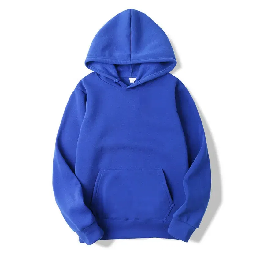 Color: Blue, Size: XL - Blank Fleece Fashion Hoodies Men Pull Over Wholesale Hooded Sweatshirt Unisex Cheap Solid Hoodie In Bulk Sudaderas Con Capucha