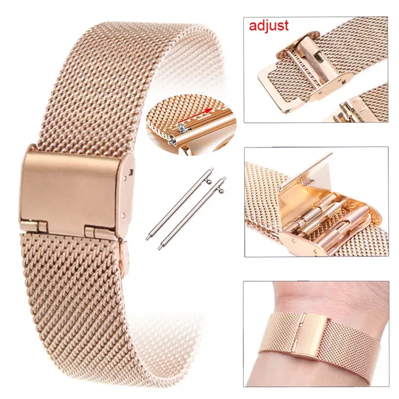 Color: Yellow, Size: XS - Bracelet For Huawei Watch GT 3 Pro 43mm 46mm Stainless Steel Watchband Huawei Watch GT 4 46MM Milanese Metal Bracelet
