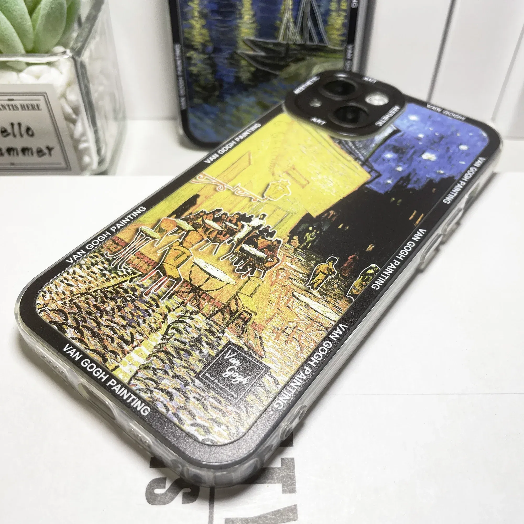 Color: Gold, Material: Other - Van Gogh Art Aesthetic Phone Case For iPhone 16 15 14 13 12 11 Pro Max Mini XS X XR SE 8 7 Plus Sunflowers The Starry Night