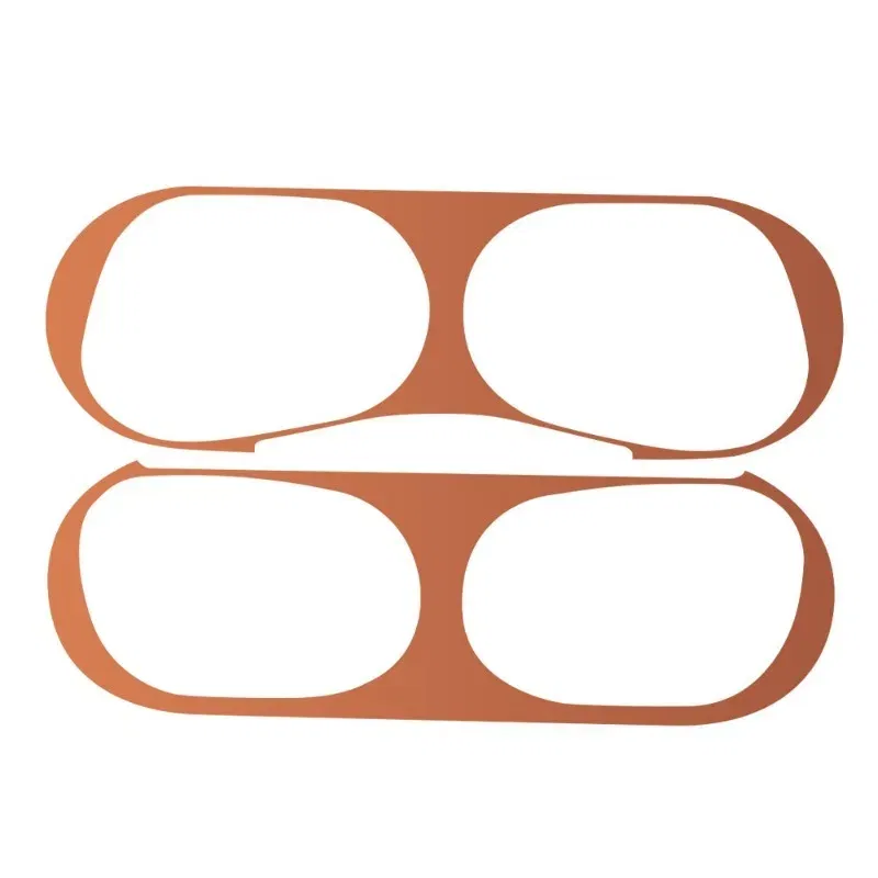 Color: Olive - Metal Dustproof Sticker for Apple Airpods Pro Headphone Covers for Airpods Pro 2 Headphones Charging Case Protective Accessories