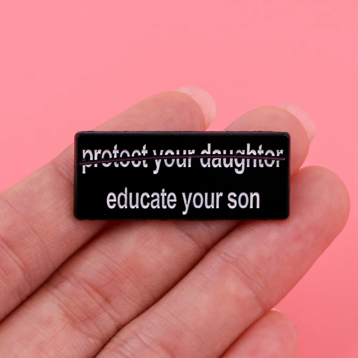 Metal color: Light Yellow Gold Color, Main Stone Color: MULTI - Feminist Enamel Pin Fashion Woman Rights Brooch Pines Lapel Pins Badge on Backpack Clothing Accessories Jewelry Friends Gifts