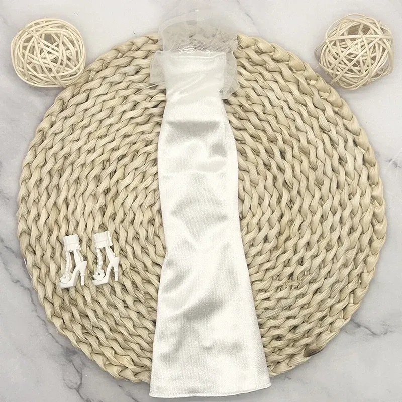 Color: SKY BLUE - 32cm Supermodel Doll Clothes Suit European Fashion Trendy Little White Skirt Exquisite Accessories Set DIY Toy Collector Gifts