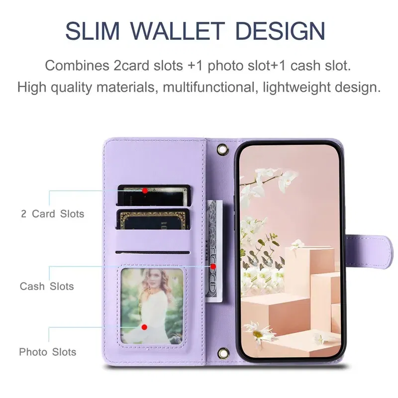 Material: PP, Color: green - Long lanyard Flip Leather Case for Samsung Galaxy Note 20 Ultra 10 9 8 Plus A10 A20E A30 A50 A70 A51 A71 A21S Wallet Card Cover