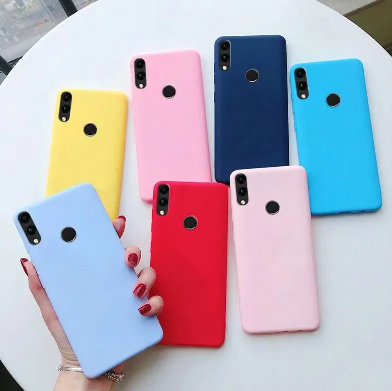 Color: Blue, Material: aluminum - Matte Soft Fundas for Huawei Honor 8X 8A 8C 8S 9 9A 9X 9C 9S 10 10X 20 lite 20S Mate 10 20 lite Mate 20 Pro Silicone Phone Cases