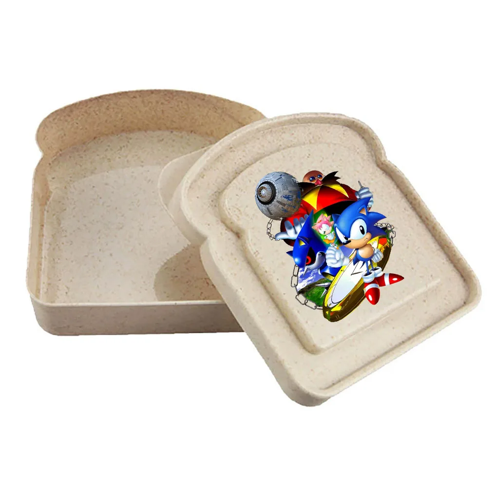 Color: Yellow - 2025 sonic Sandwich Containers Lunch Toast Storage Box With Lid Portable Food Storage Reusable Microwave Lunch Sandwich Box