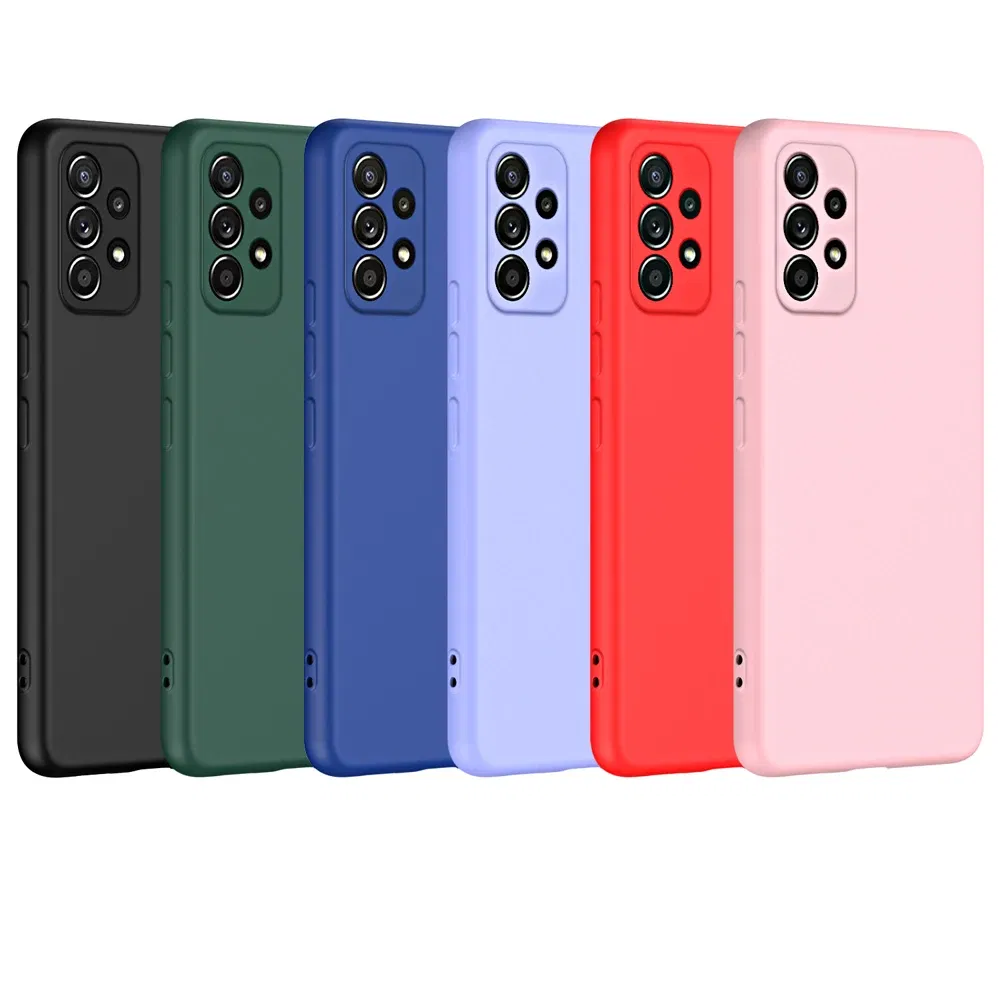 Color: army green, Material: Nylon - Solid Silicone Protect Case For Samsung Galaxy A13 A23 A33 A53 A73 A12 A22 A32 A52 A52S A72 A04 A04S A14 A24 4G A34 A54 Cover