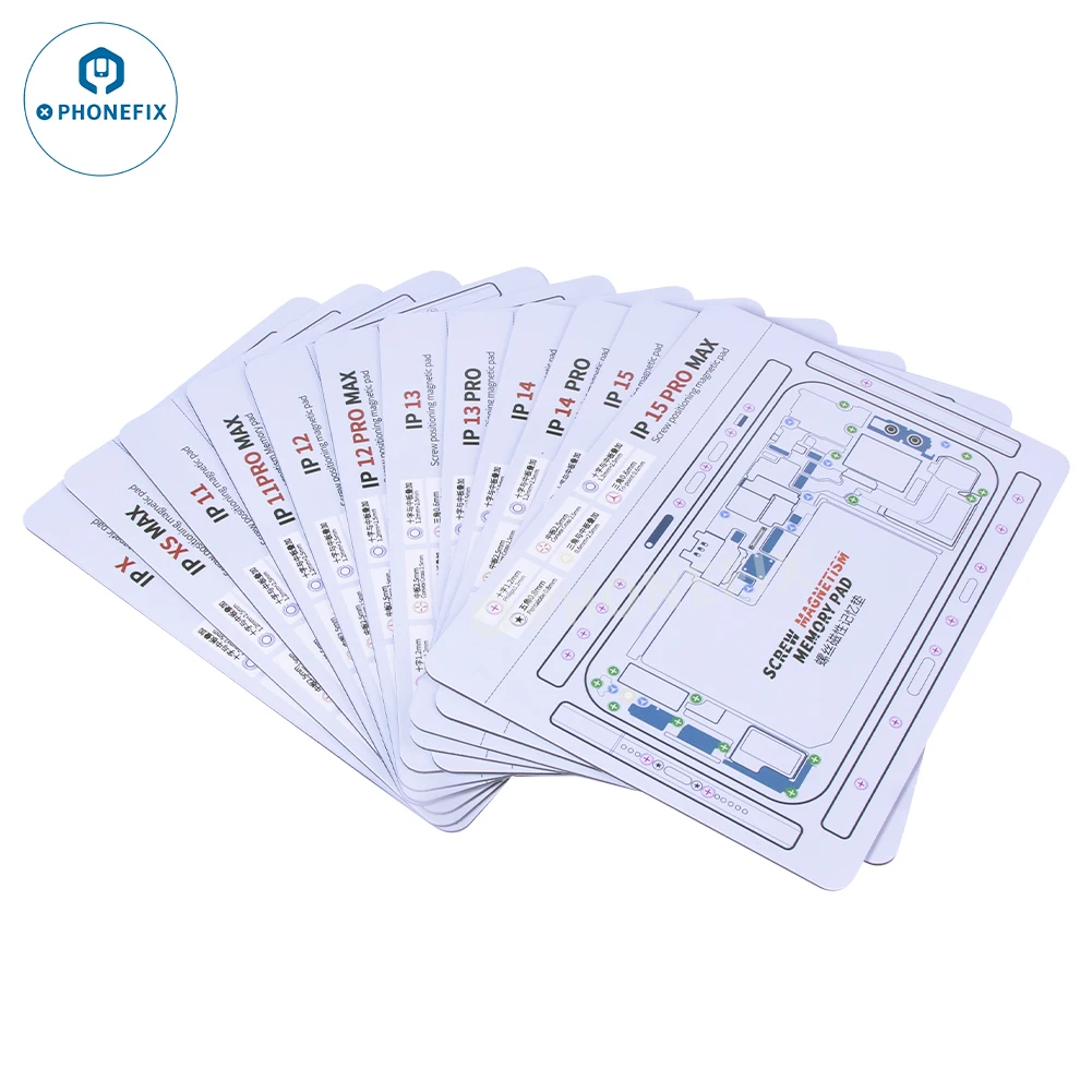 Color: GOLD - Soft Magnetic Screw Positioning Keeper Chart for iPhone X-15Pro Max Disassembly Double Sided Screw Setting Opening Guiding Mat