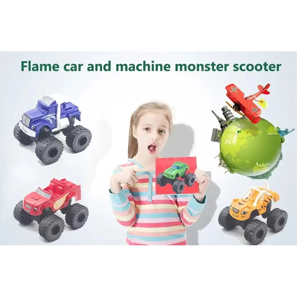 Color: Gold - Flame and machine monster Car toys Russian Crusher Truck Vehicles Figure Blaze Toy blaze the monster machines birthday Gifts