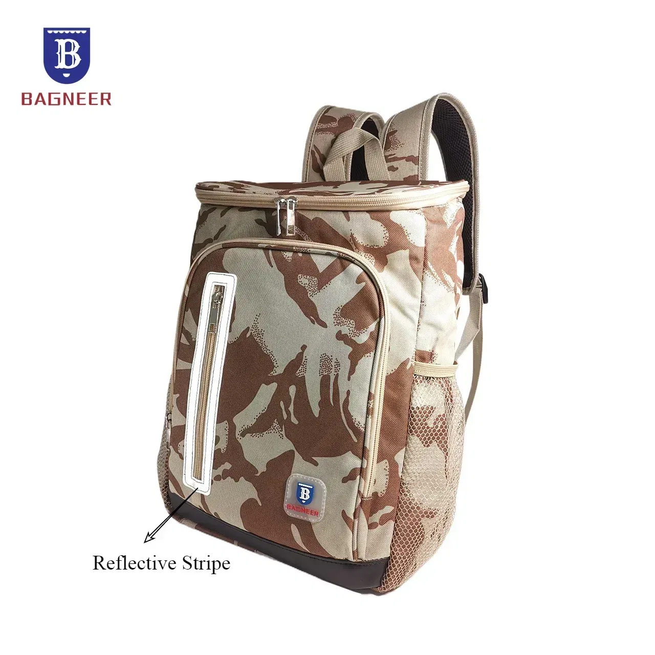 Color: Khaki - 20L Outdoor Thermal Backpack Cooler Bags Insulated Lunch Bag Leakproof Camping Beer Drink Picnic Backpack Food Fresh Keeping Bag