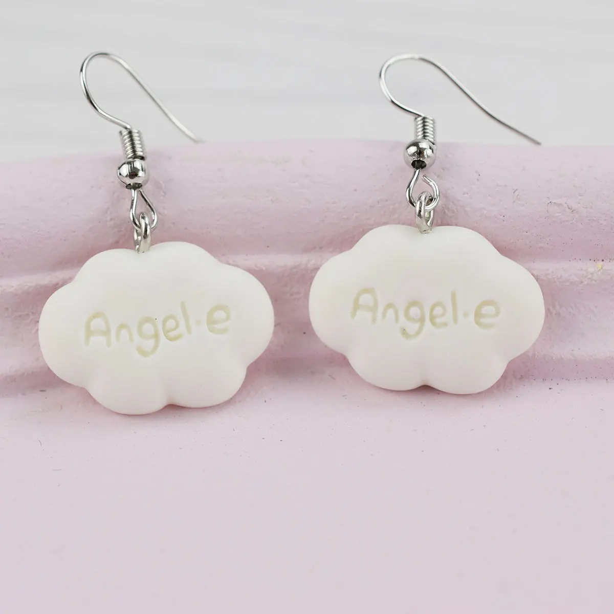 Metal Color: Light Yellow Gold Color - Ultra-Low New Fashion Cute White Cloud Stud Earrings Delicate Mushroom Clouds for Women Girls Ear Jewelry Wholesale Gifts Bear