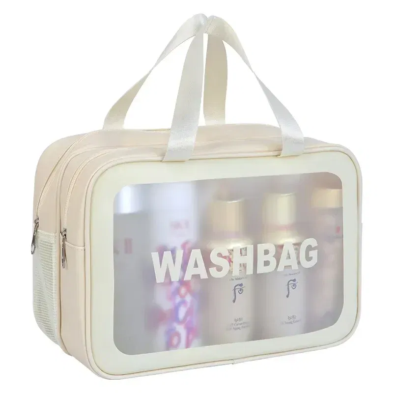 Color: Lavender - Wet-dry separation makeup bag portable toiletry bag travel essentials large capacity storage bag fitness swimming essentials