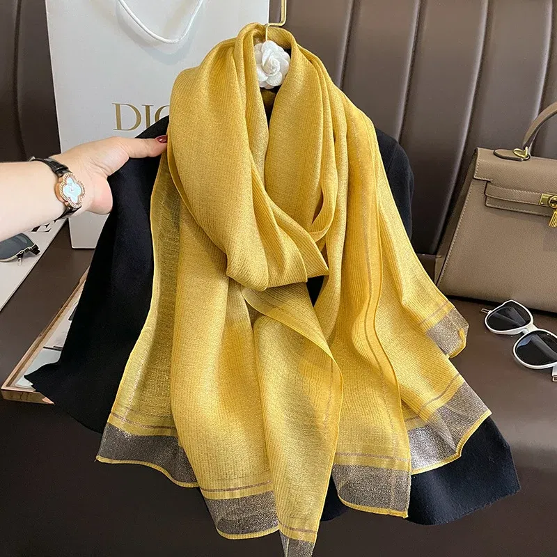 Color: green, Size: One Size - 2023 New Women Scarf Winter Warm Solid Silk Wool Shawls Lady Wraps Bufanda Floral Pashmina Luxury Embroidery Warn Scarves