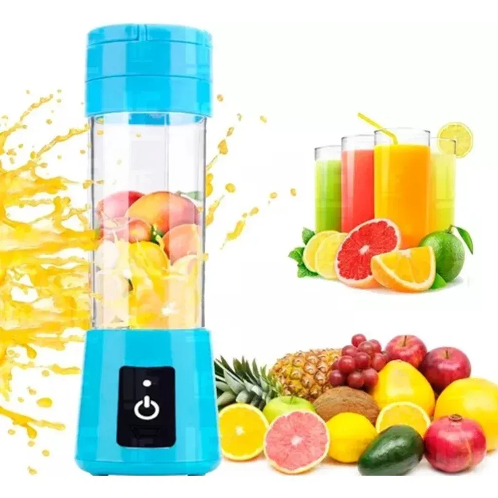 Color: Yellow - Portable Mini Blender for Shakes and Smoothies Rechargeable USB 380ML Traveling Fruit Juicer Cup Hand Fruit Blender Juicing Cup