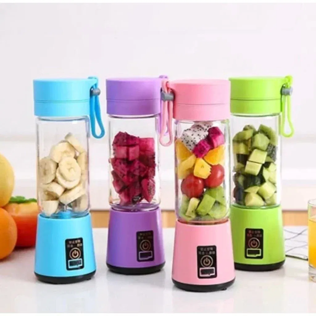 Color: Yellow - Portable Mini Blender for Shakes and Smoothies Rechargeable USB 380ML Traveling Fruit Juicer Cup Hand Fruit Blender Juicing Cup