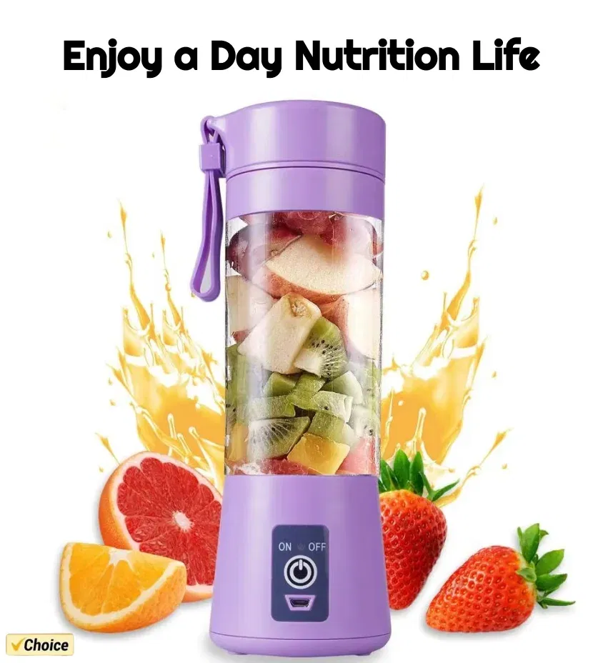 Color: Yellow - Portable Mini Blender for Shakes and Smoothies Rechargeable USB 380ML Traveling Fruit Juicer Cup Hand Fruit Blender Juicing Cup