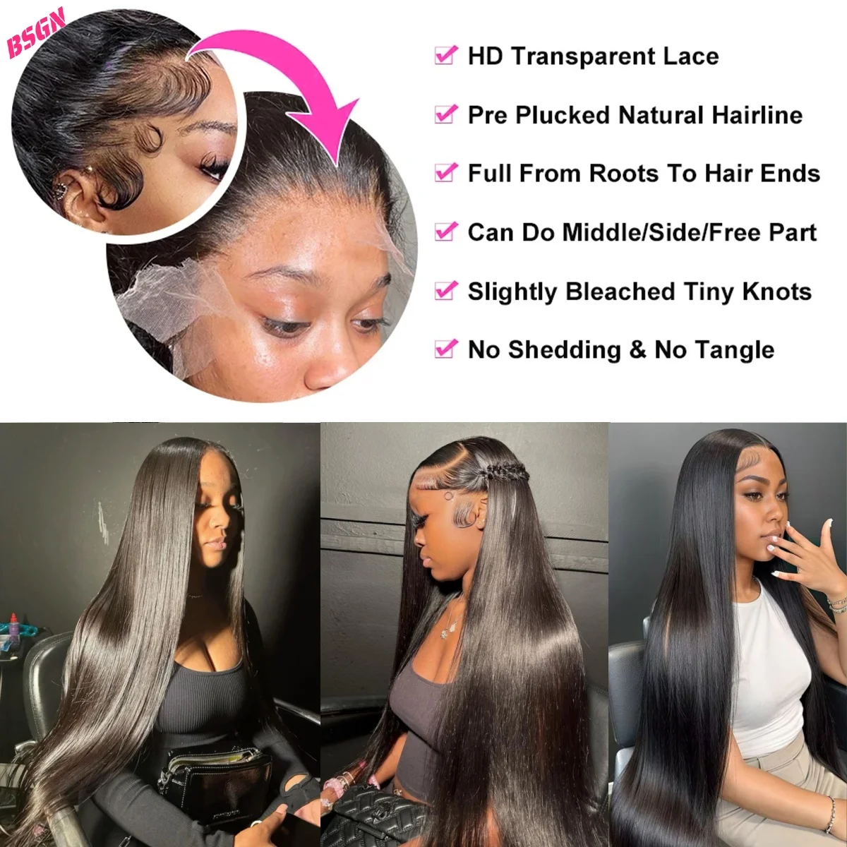 Color: T1B/613, Stretched Length: 24inches, Density: 240%, Lace Size: 13x4 - 26 28 30 180%straight hd lace frontal human hair wigs 13x4 HD Lace Frontal Human Hair Wigs For Women? 100% human hair pre-cut wig