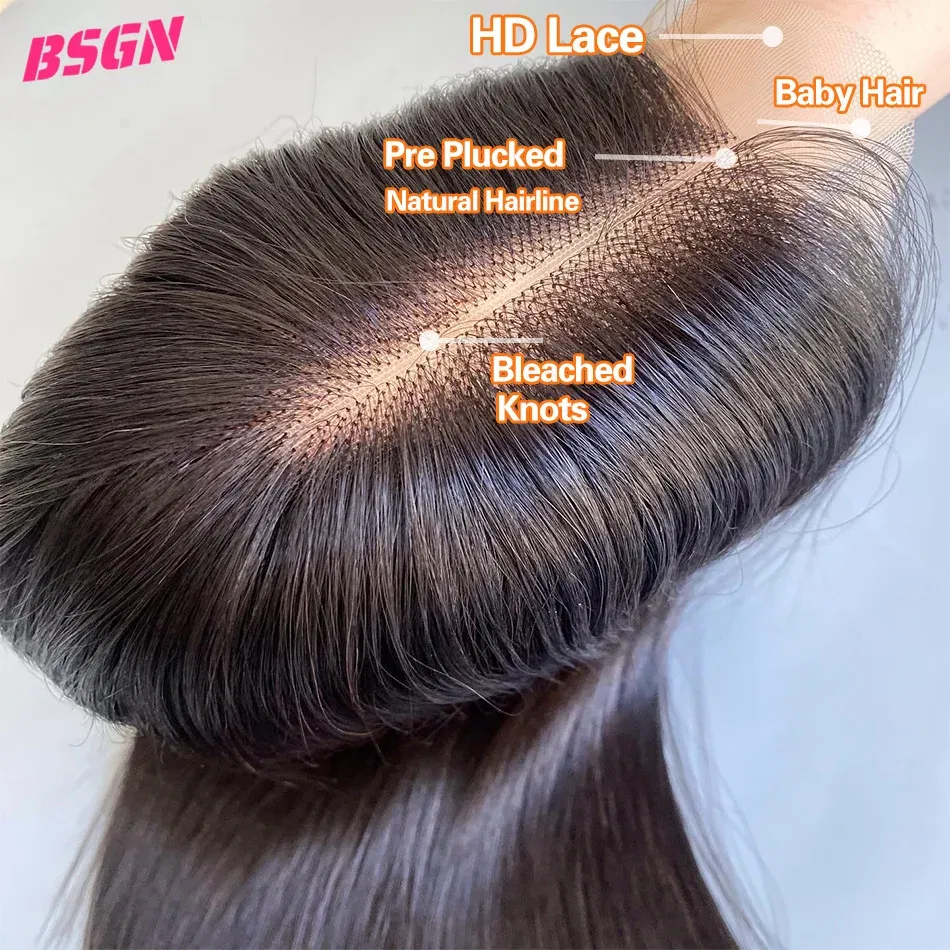 Color: T1B/613, Stretched Length: 24inches, Density: 240%, Lace Size: 13x4 - 26 28 30 180%straight hd lace frontal human hair wigs 13x4 HD Lace Frontal Human Hair Wigs For Women? 100% human hair pre-cut wig