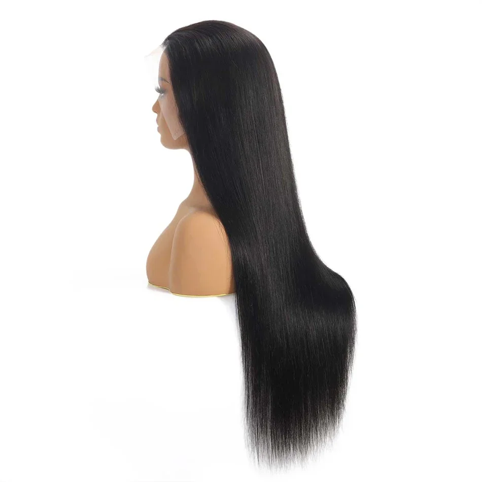Color: T1B/613, Stretched Length: 24inches, Density: 240%, Lace Size: 13x4 - 26 28 30 180%straight hd lace frontal human hair wigs 13x4 HD Lace Frontal Human Hair Wigs For Women? 100% human hair pre-cut wig
