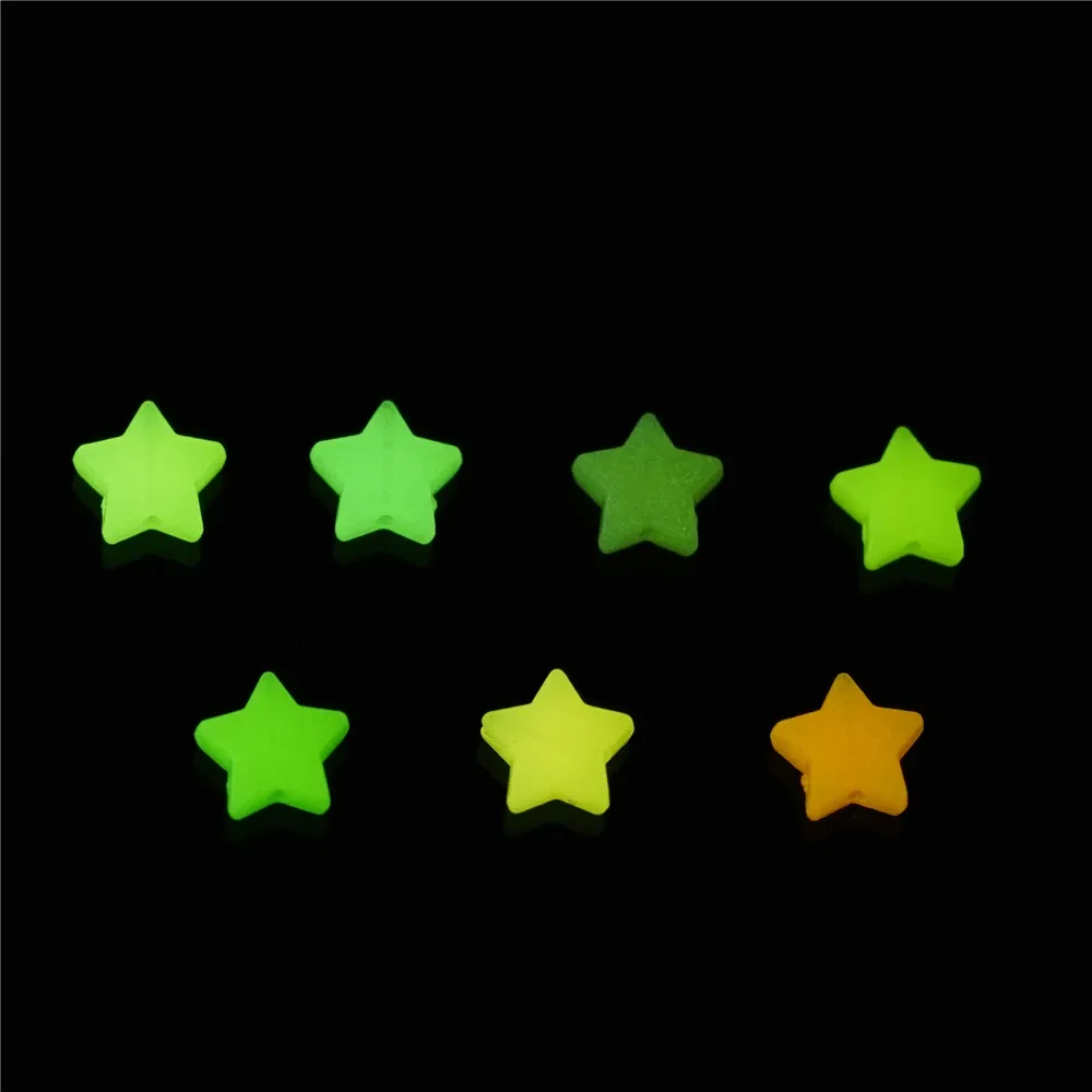 Color: Gold, Item Diameter: 2mm - 50Pcs Luminous Star Beads Heart Shape Acrylic Beads Loose Spacer Beads for Jewelry Making DIY Bracelet Necklace Accessories