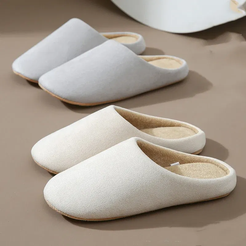 Color: Grass-Green, Shoe Size: 44-45, Ships From: CHINA - Asgard Women Warm House Slippers Winter 2024 New Silent Flat Bedroom Slides Indoor Cozy Fur Women Cotton Shoes Men Fuzzy Slipper