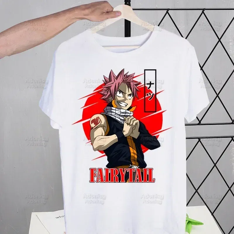 Color: Yellow, Size: L - Anime Fairy Tail Cartoon Natsu Erza Gray Lucy T-shirts Summer Men/Women Hip Hop Tshirt Streetwear t shirts Short Sleeve Tops
