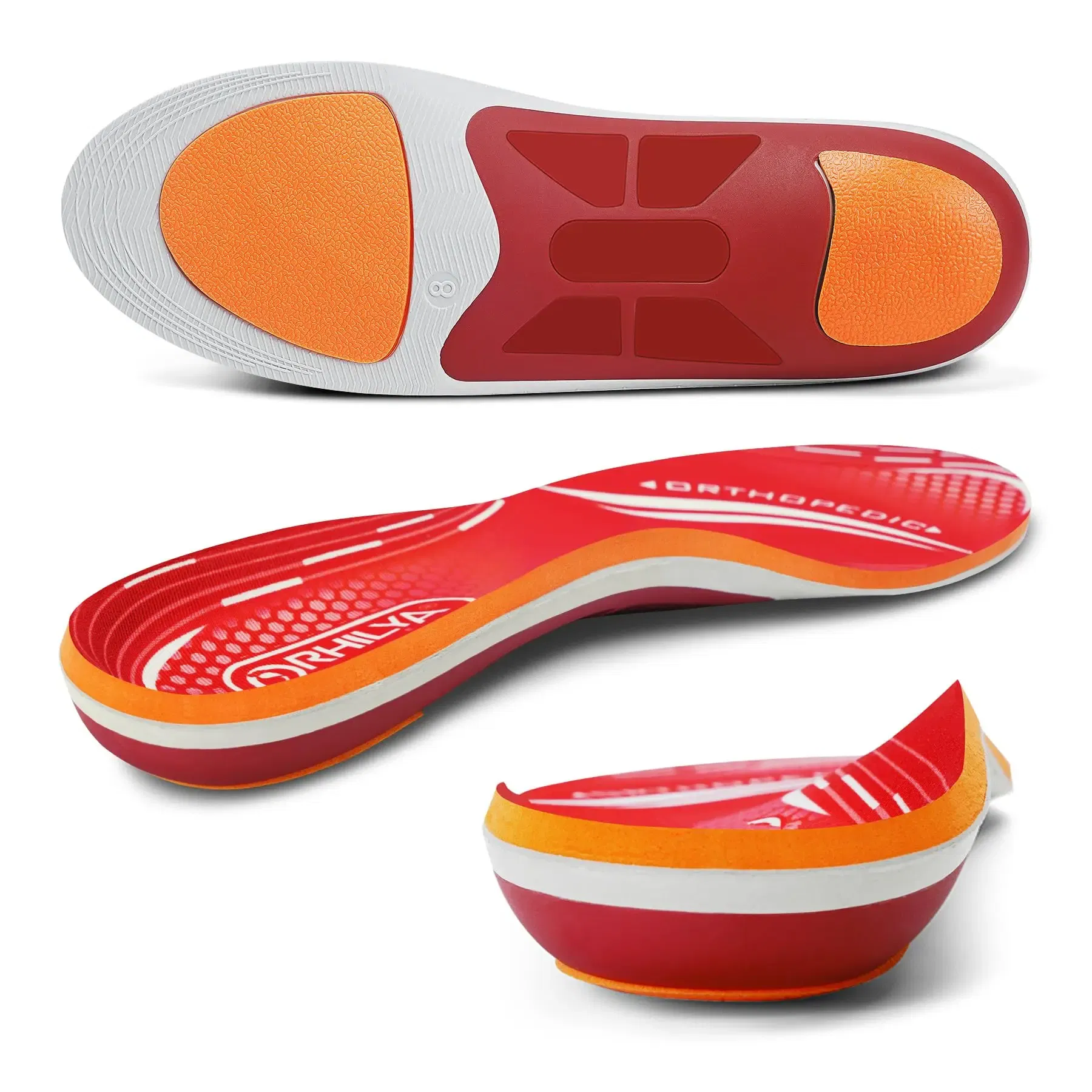 Color: black, Shoe Size: 1.5 - Arch Support Insert Plantar Fasciitis Relief Foot Pain Orthotics Insole Men Women Comfort Cushion Insole Flat Feet Heel Spur
